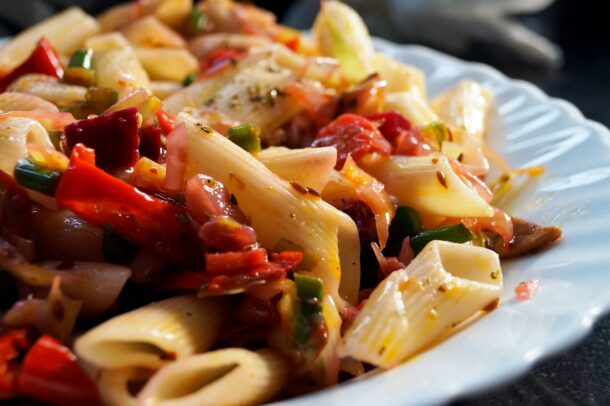 Kidney friendly rainbow Pasta Salad